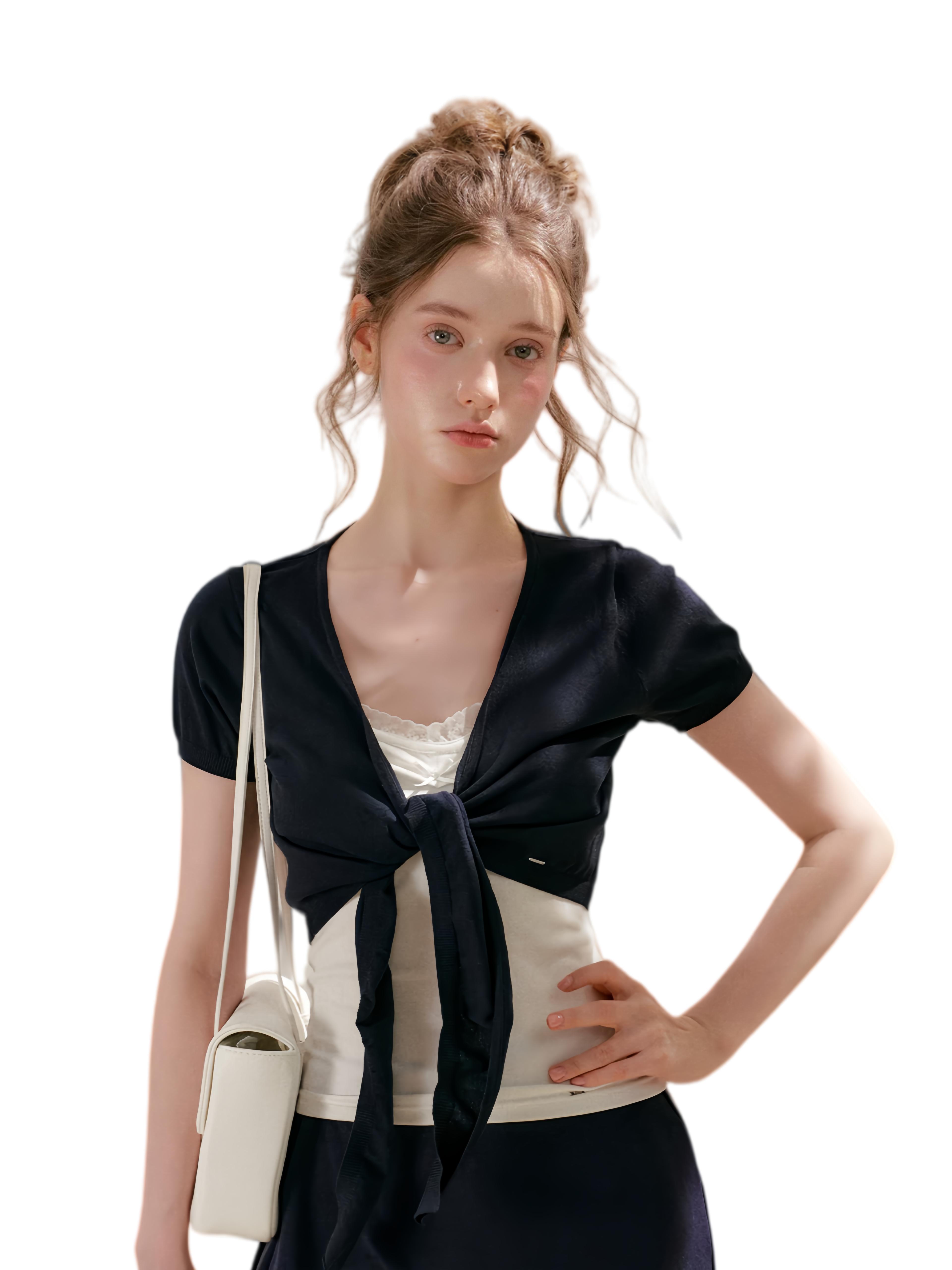 Kroche Sportique Cropped Knit Cardigan – Cardigans