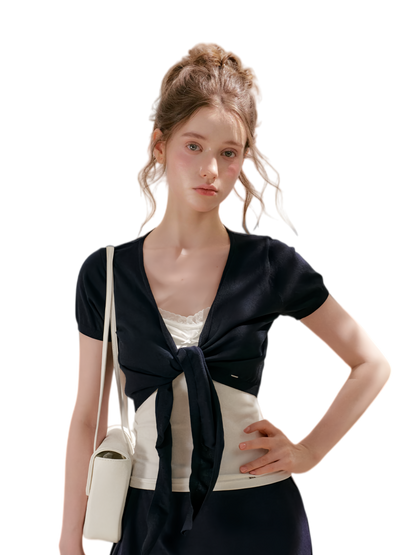 Kroche Sportique Cropped Knit Cardigan – Cardigans