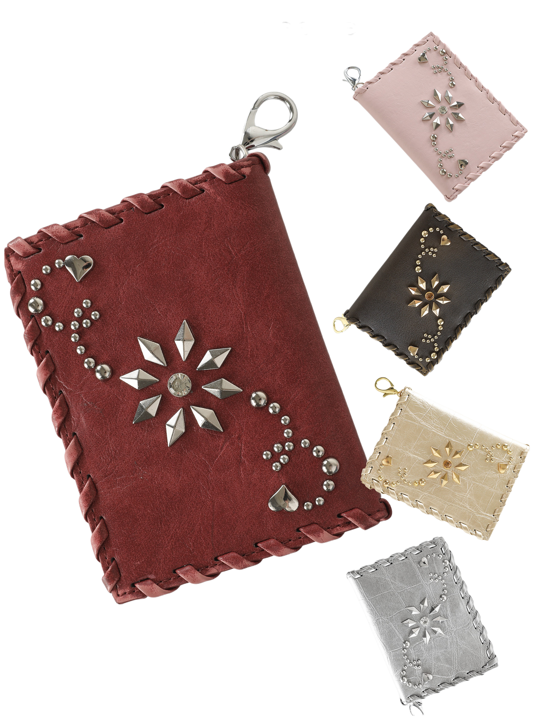 Heart Flower Zipper Cardholder