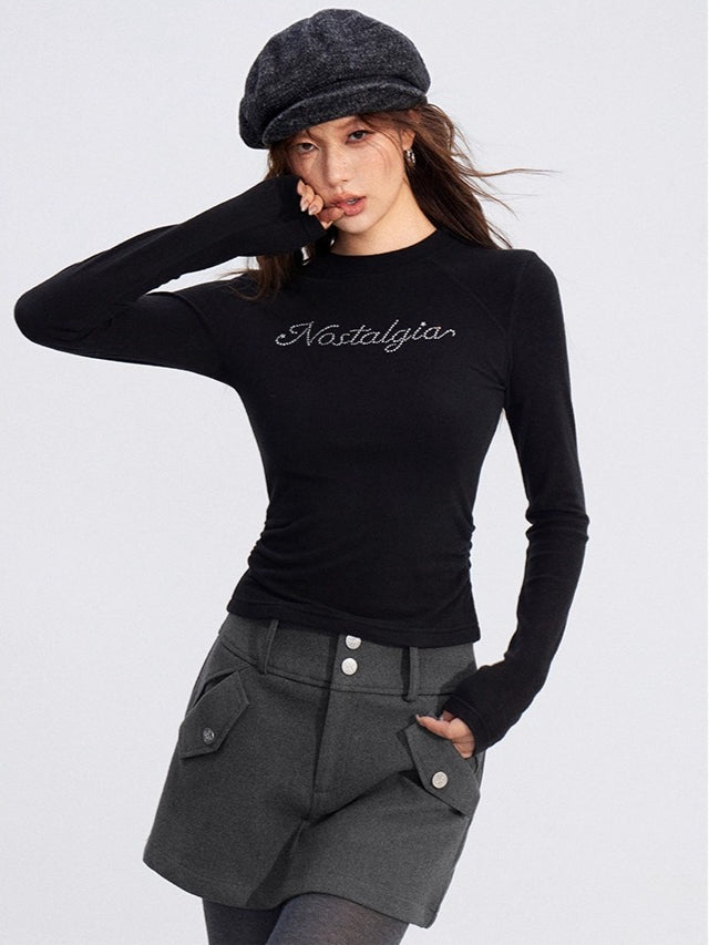 Embellished Fleece-Lined Knit Turtleneck