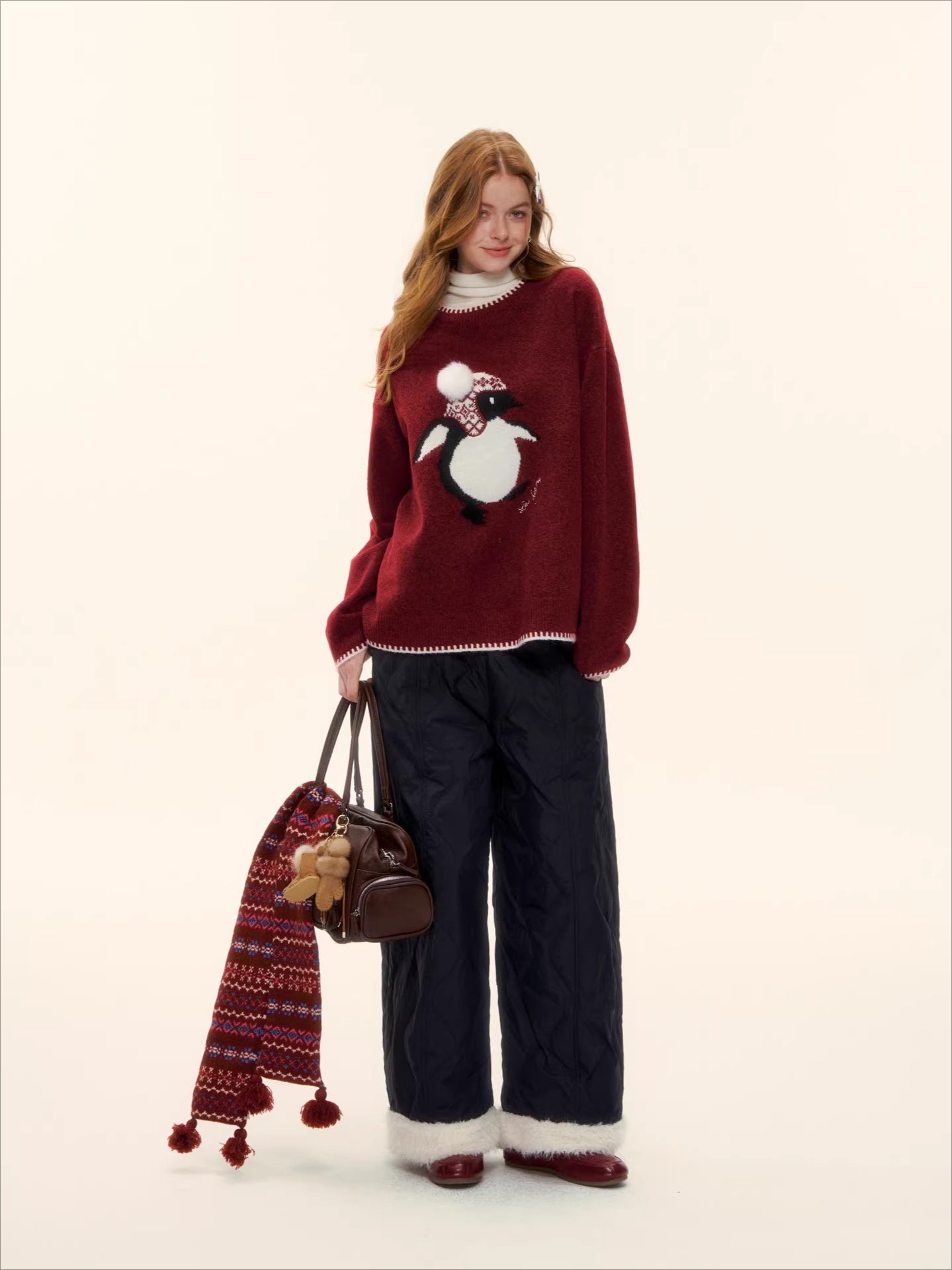 Jacquard Wool-Blend Knit Sweater