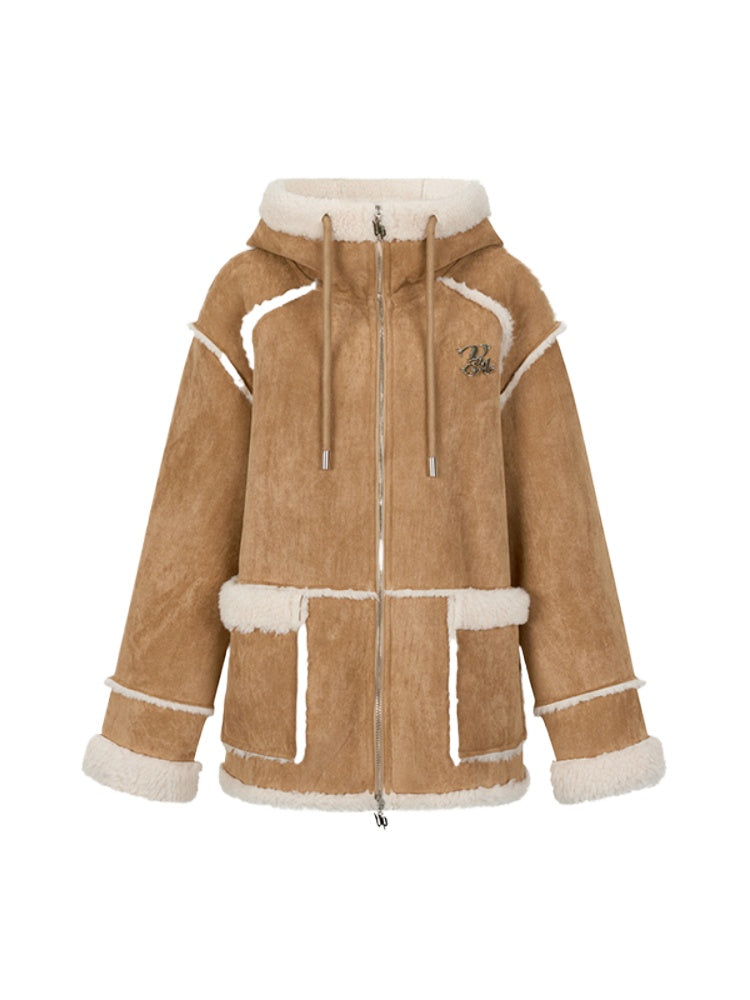 Thick Warm Faux Fur Hoodie Jacket