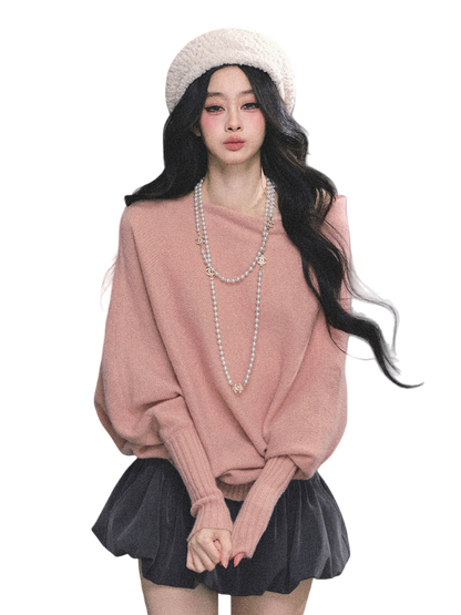 Soft Sweet Off-Shoulder Knit Sweater