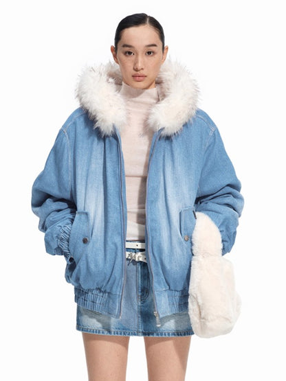 Lynx Denim Puffer Jacket