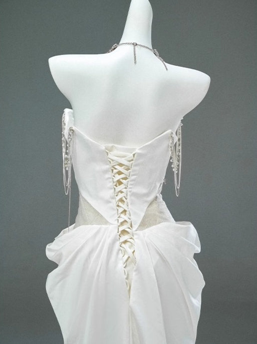 Precise Elegance Sculpted Satin Gown