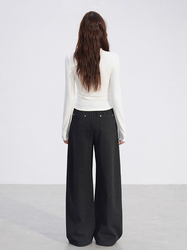 Embellished Fleece-Lined Knit Turtleneck