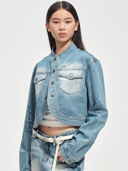 Washed Twill Denim Jacket