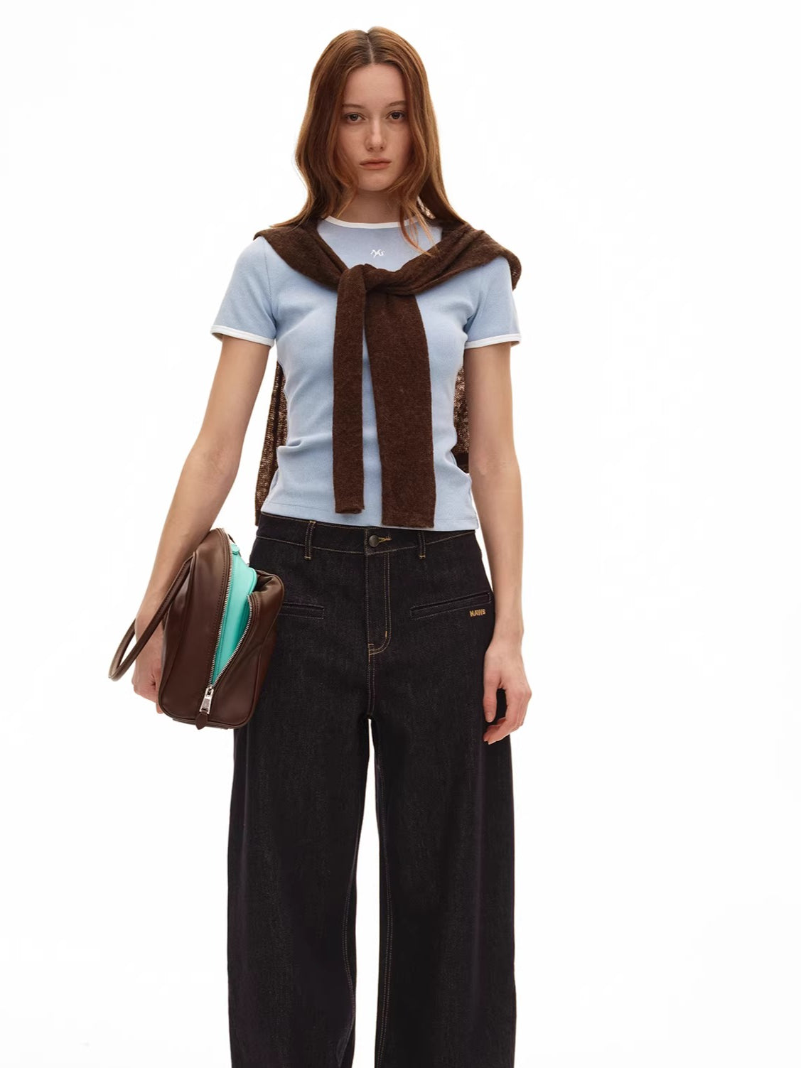 Contrast Trim Heavyweight Fitted T-Shirt