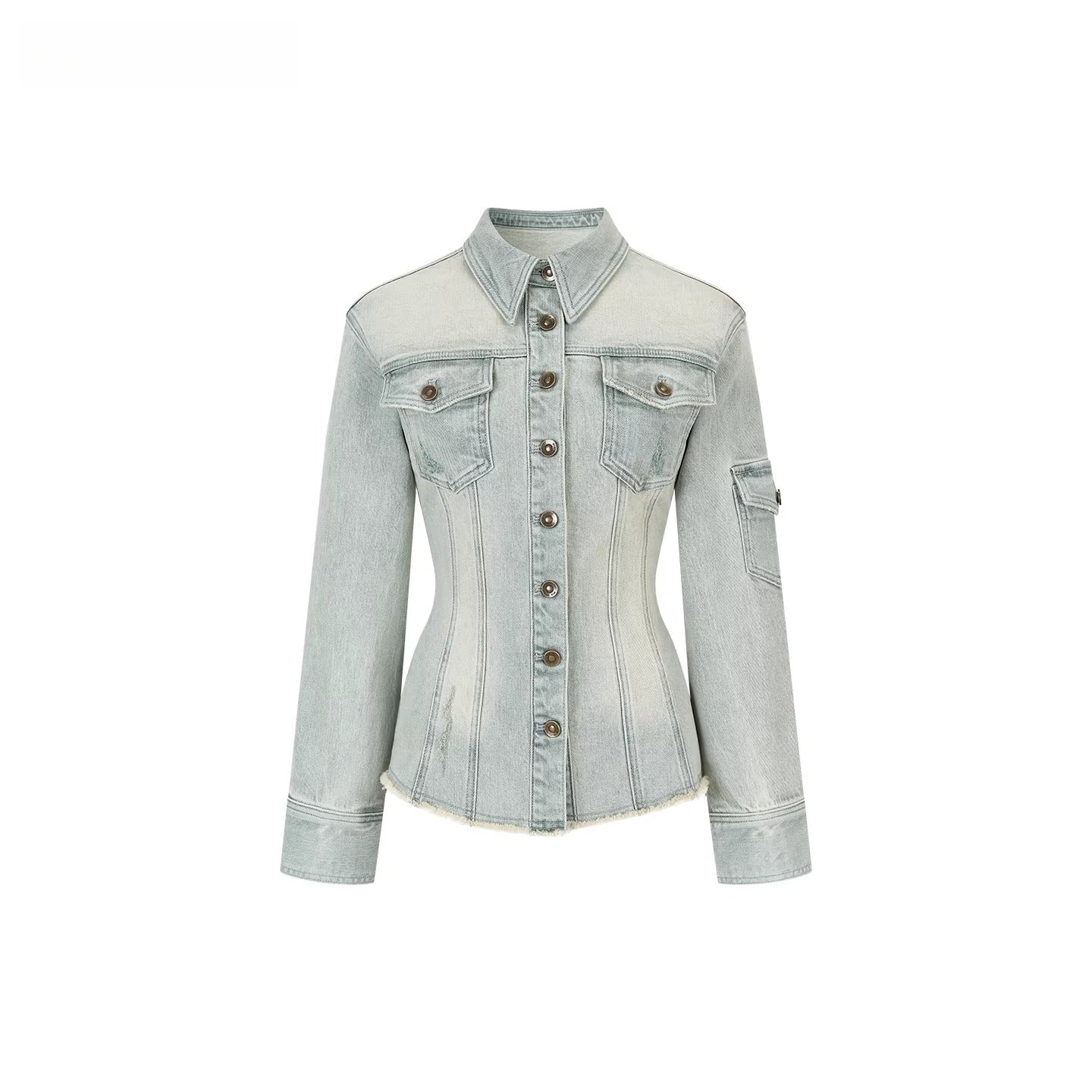 Washed Lightweight Stretch Denim Jacket