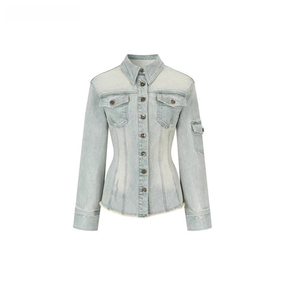 Washed Lightweight Stretch Denim Jacket