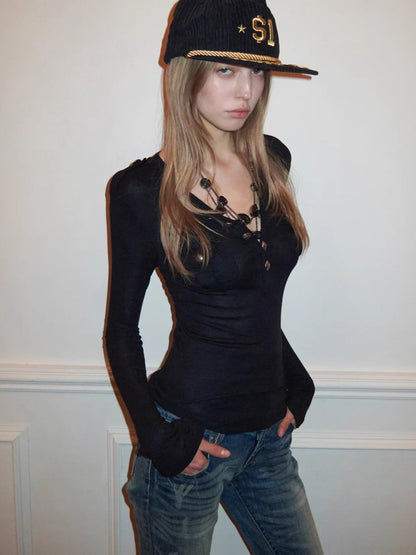 Drawstring Knit Bodycon Midi Dress