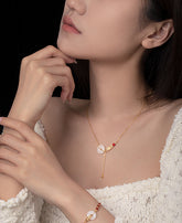 "Changle 长乐" Hetian Jade Peaceful Botton Necklace - CHINASQUAD