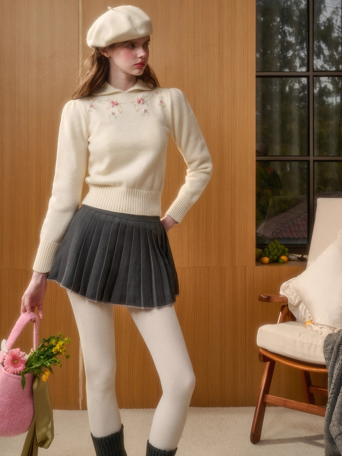 The Gift Hand-Embroidered Wool Sweater