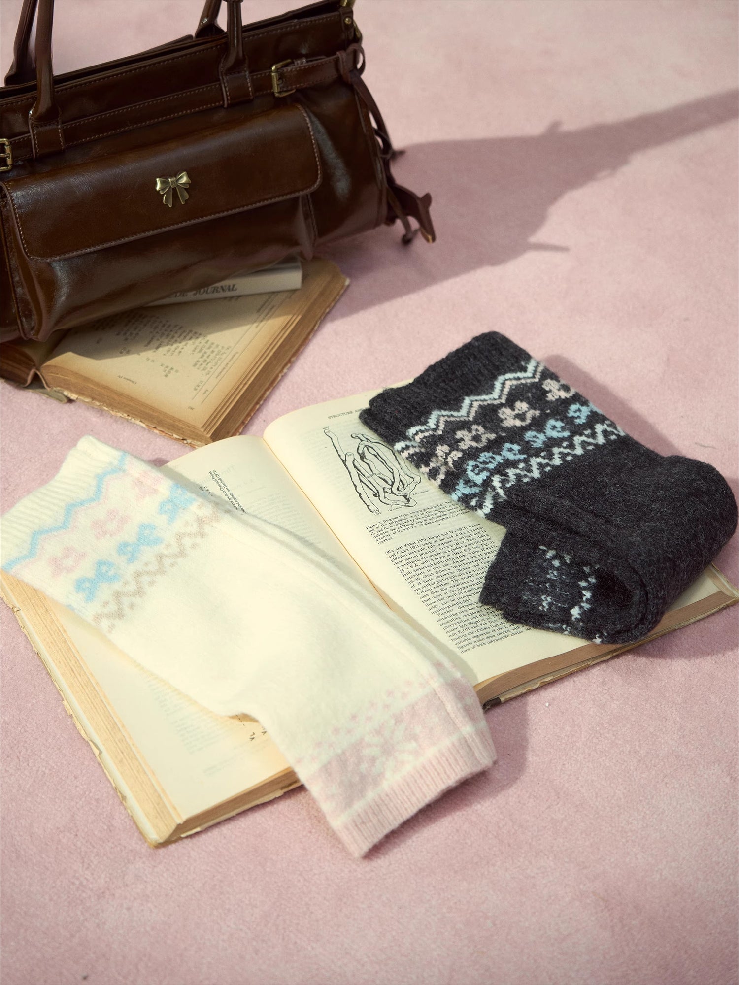 Fair Isle Knit Leg Warmers