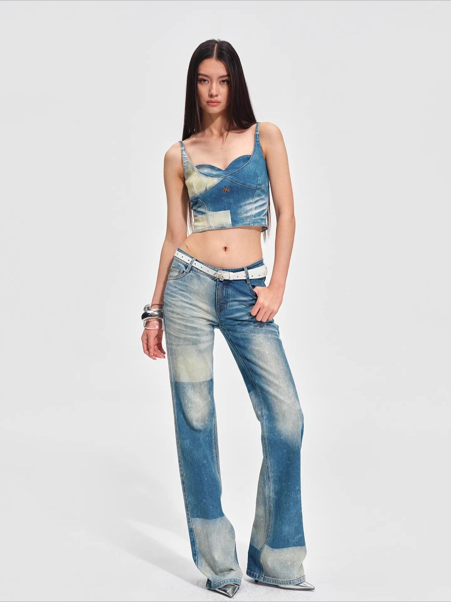 Straight-Leg Lyocell Denim Jeans