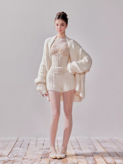 Cloud Cream Cozy Knit Cardigan