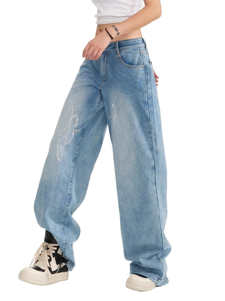 Classic Wide-Leg Denim Pants