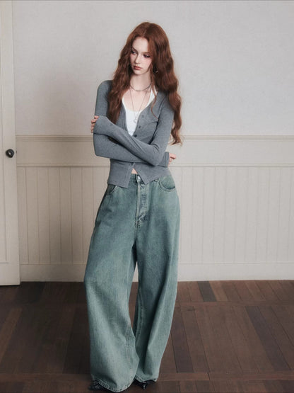 Layered Halter Camisole &amp; Knit Cardigan Set