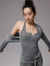 Polka Dot Stripe Double-Sided Tank Top - CHINASQUAD