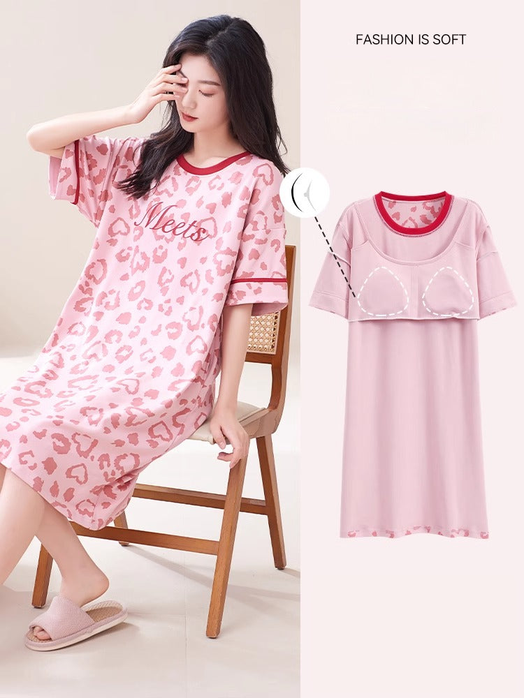 Cotton Round-neck Nightdresses