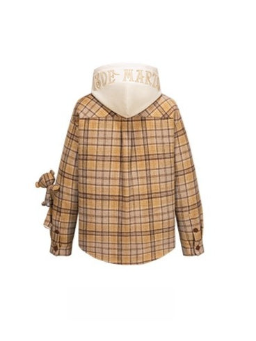 Plaid Hooded Retro Overshirt Jacket