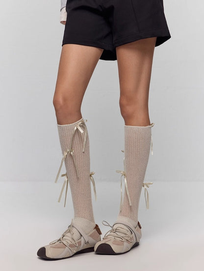 Embroidered Leather Mary Jane Ballet Flats