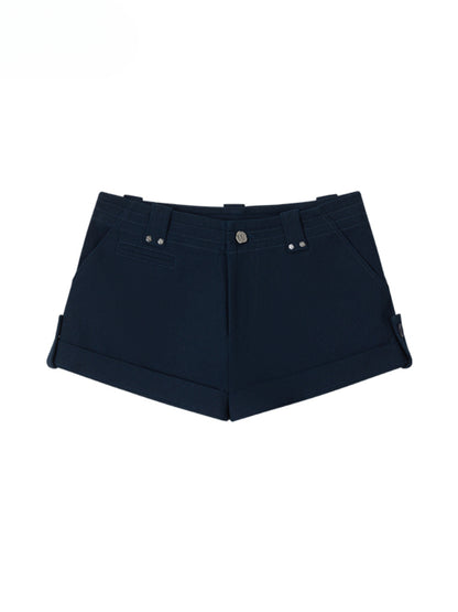 Rivet Cuffed Cargo Shorts