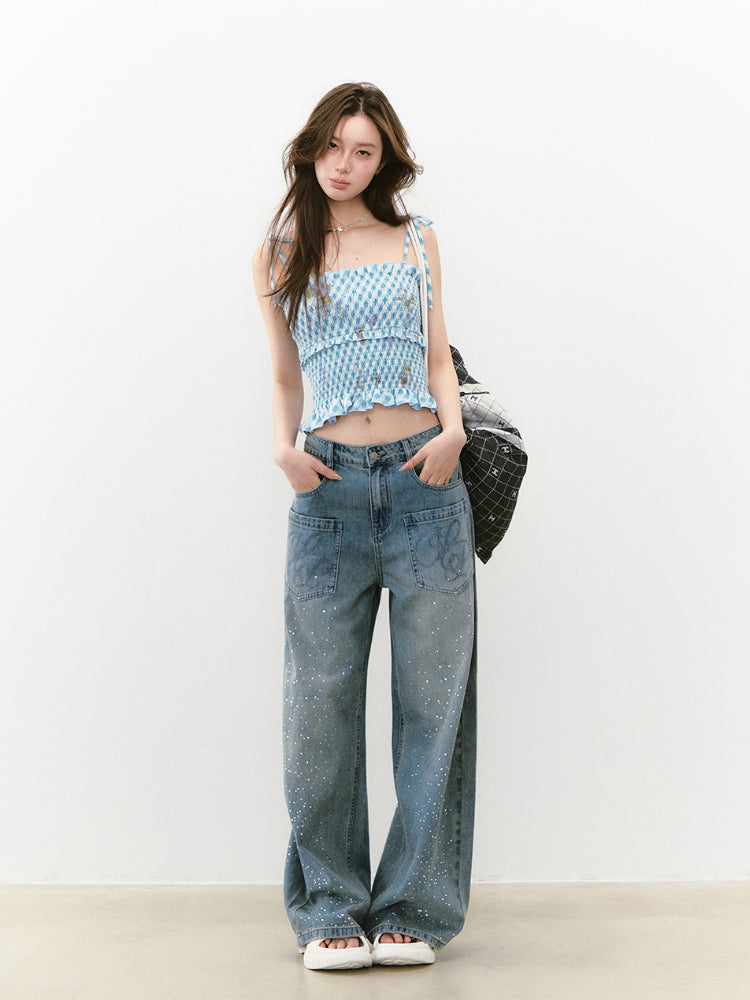 Ruffled Lace Cami Top