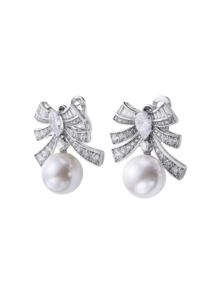 Bow Pearl Earrings