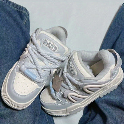 Sky Grey Chunky Casual Sneakers