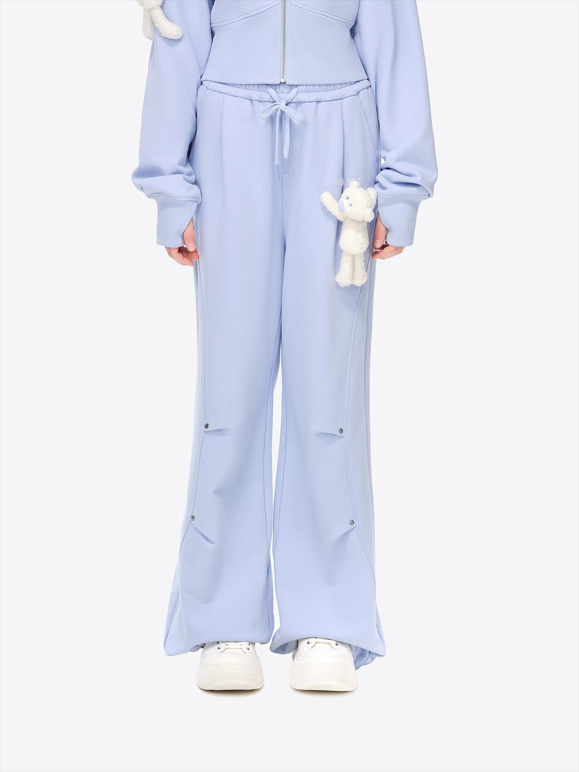 Panel-Structured Wide-Leg Lounge Pants