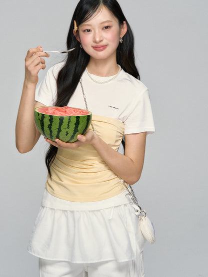  Layered Illusion Fitted T-shirt