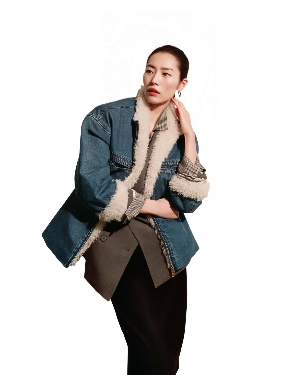 Cotton Denim Padded Jacket