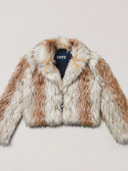 Cross Relic Wilderness Hunter Cropped Faux Fur Jacket