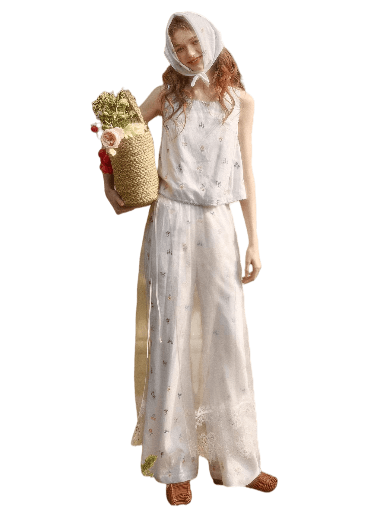 Botanical Linen Embroidered Set