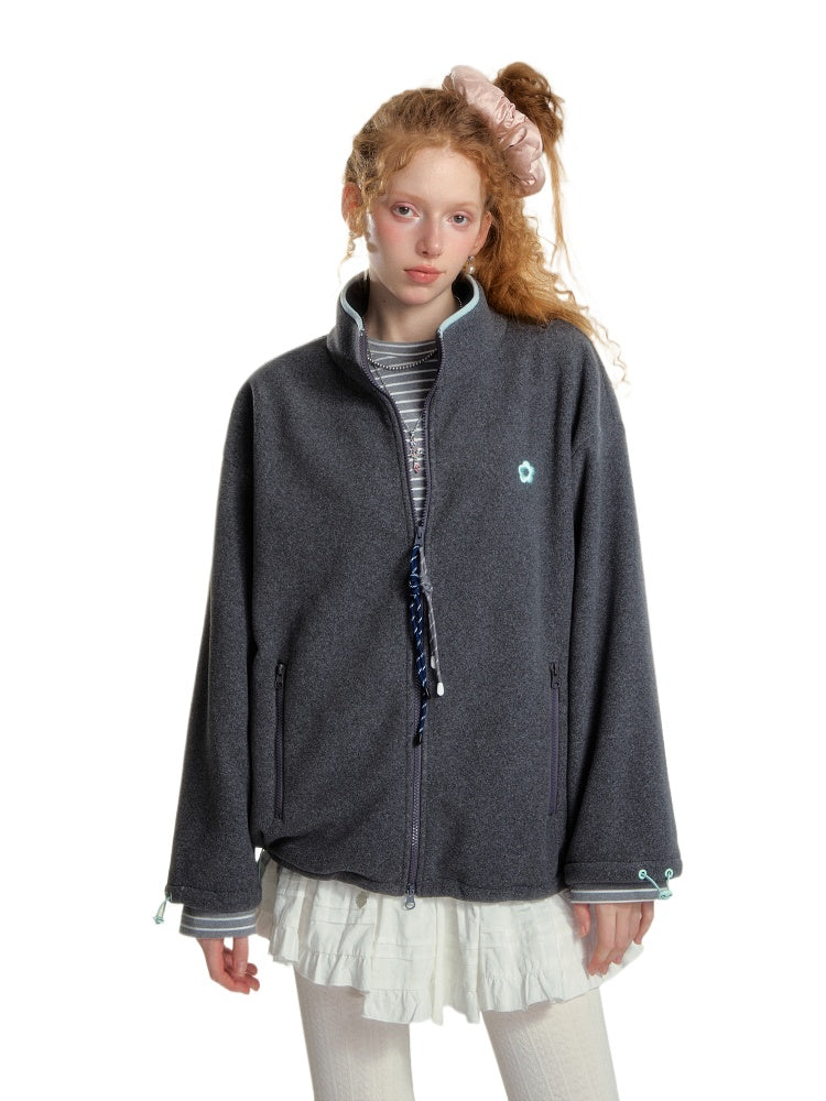 High-Neck Fleece Jacket