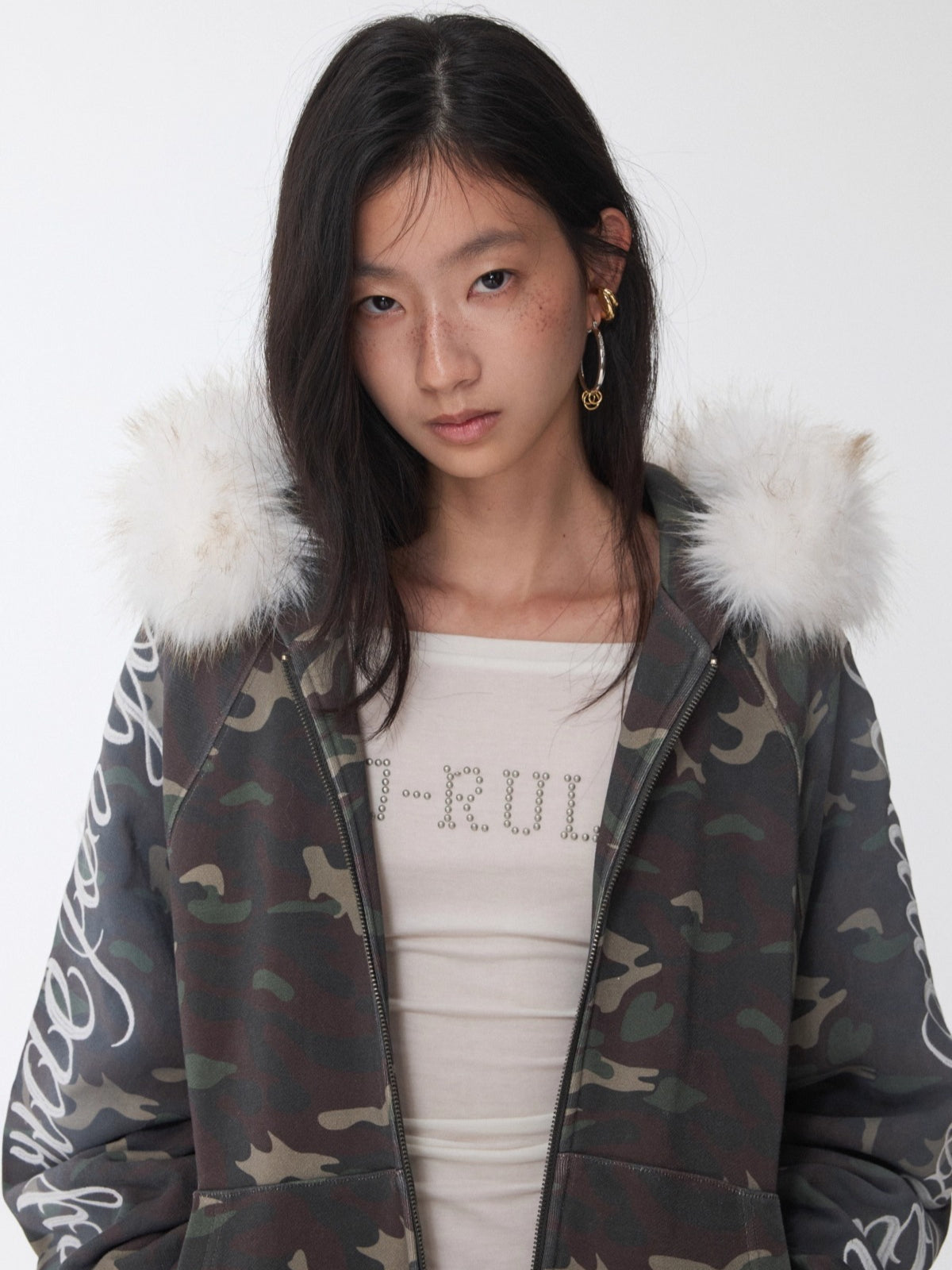 Faux-Fur Hooded Sweatshirt &amp; Sweatpants Set