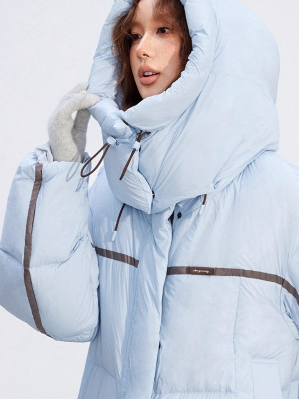 Down Hooded Longline Puffer Coat