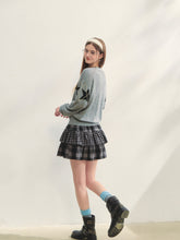 Single-breasted Star Argyle Knit Cardigan - CHINASQUAD