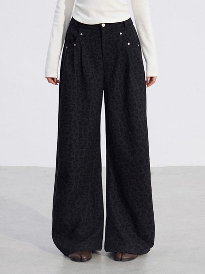 Wool-Blend Wide-Leg Trousers