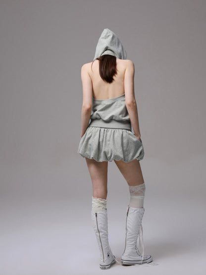Hooded Backless Vest &amp; Hoodie Set - CHINASQUAD