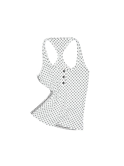 Polka Dot Stripe Double-Sided Tank Top - CHINASQUAD