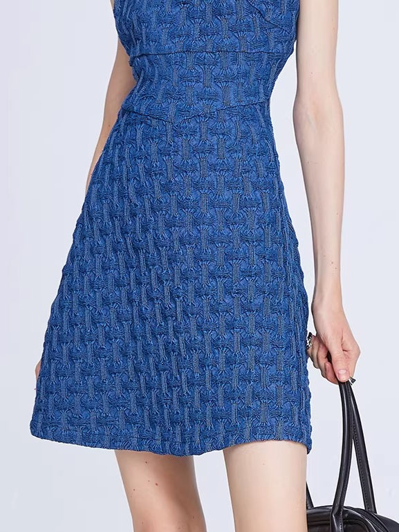 Aphrodite Blue Stretch Denim Camisole Dress