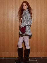 Plaid Panel Button-Down Long Shirt Dress - CHINASQUAD