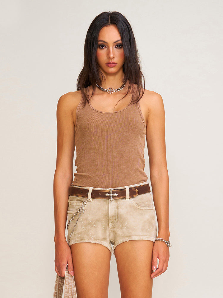 Vintage Storm Fade Silk Sports Tank Fading Desert