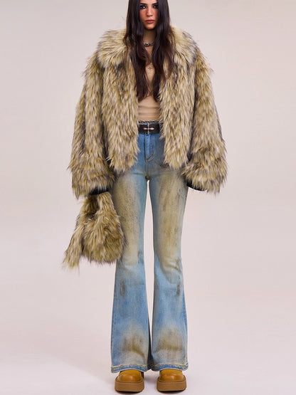 Desert Storm Hand-Painted Flared Jeans