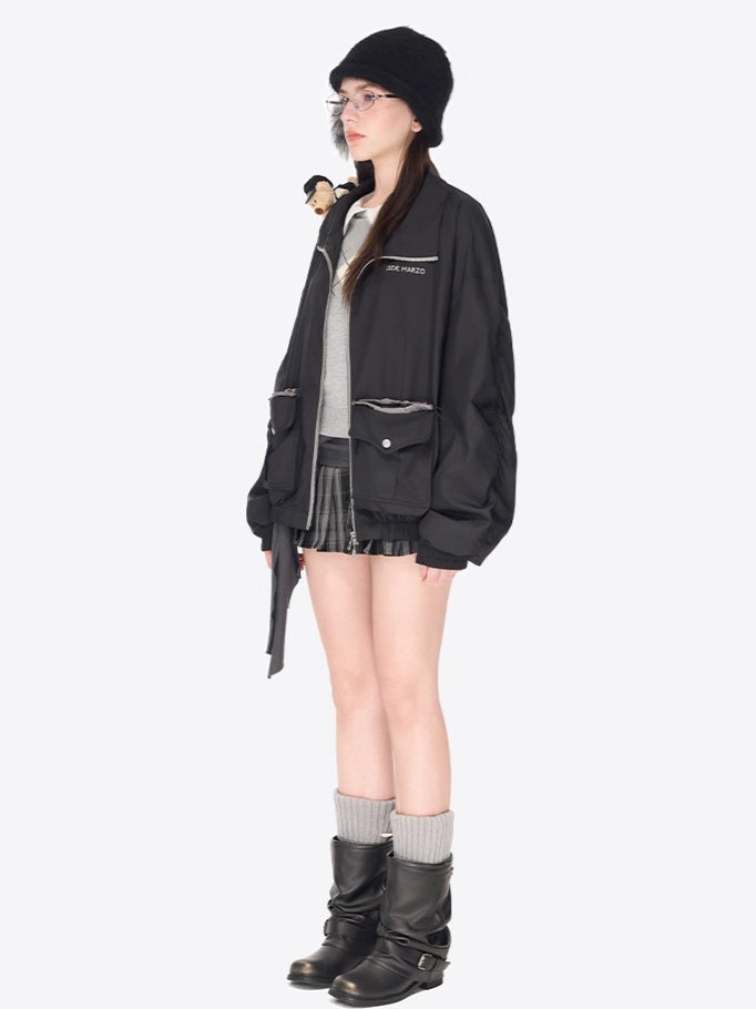 Bear Sheriff Retro Collar Track Jacket