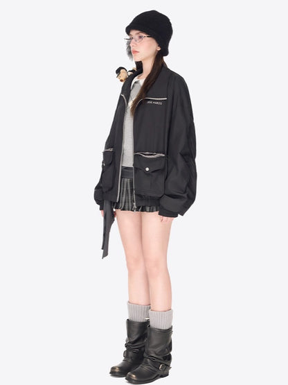 Bear Sheriff Retro Collar Track Jacket