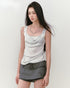 VIA PITTI Rivet Embellished Small Cowl-Neck Camisole – view 5