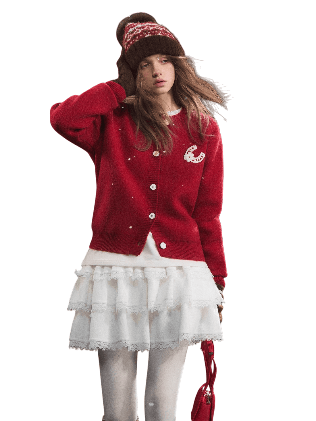 Lucky Pony Crewneck Cardigan